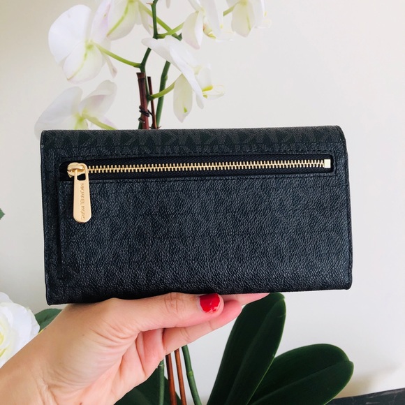 🌹Michael Kors Jet Set Travel trifold Black - Picture 3 of 7